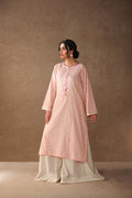 Peach Pintuck Kurta