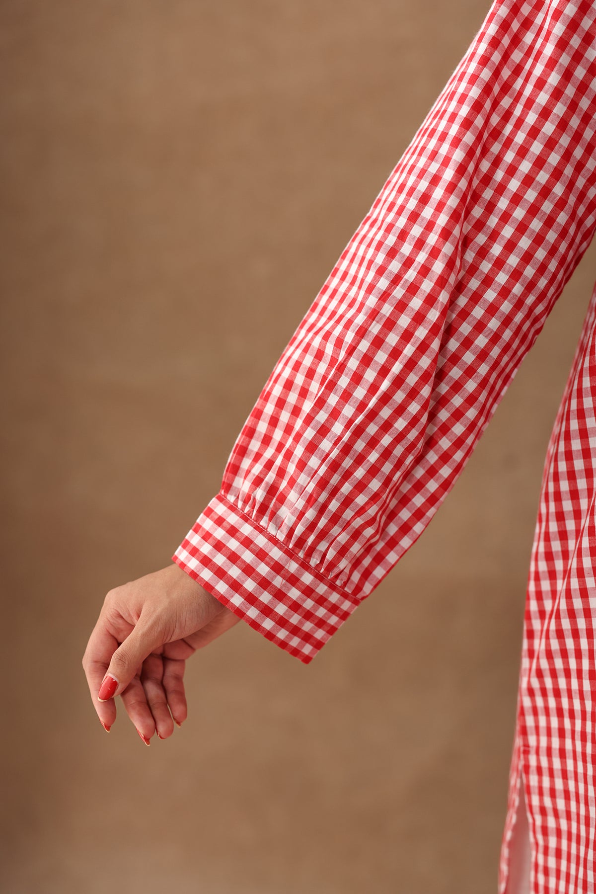Rosewater Check Kurta