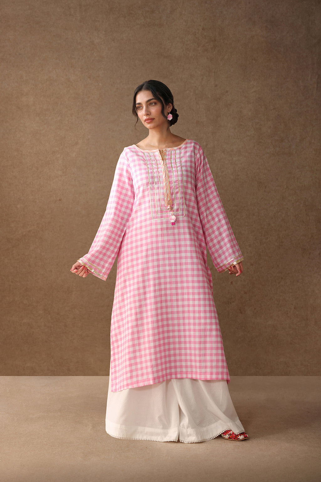 Candy Check Kurta