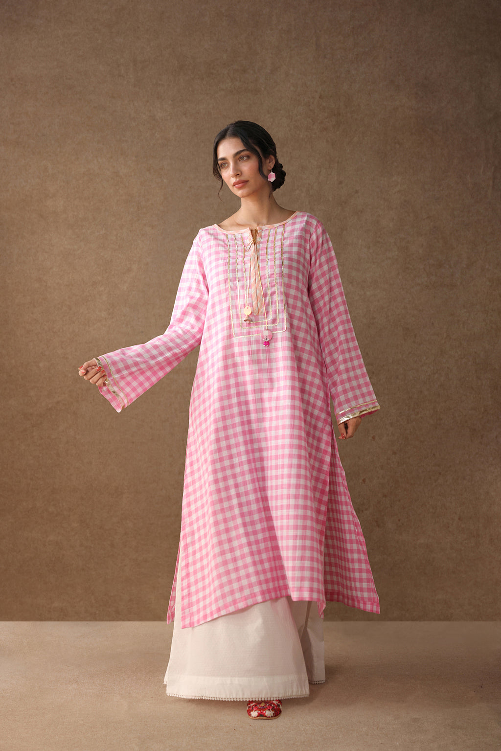 Candy Check Kurta