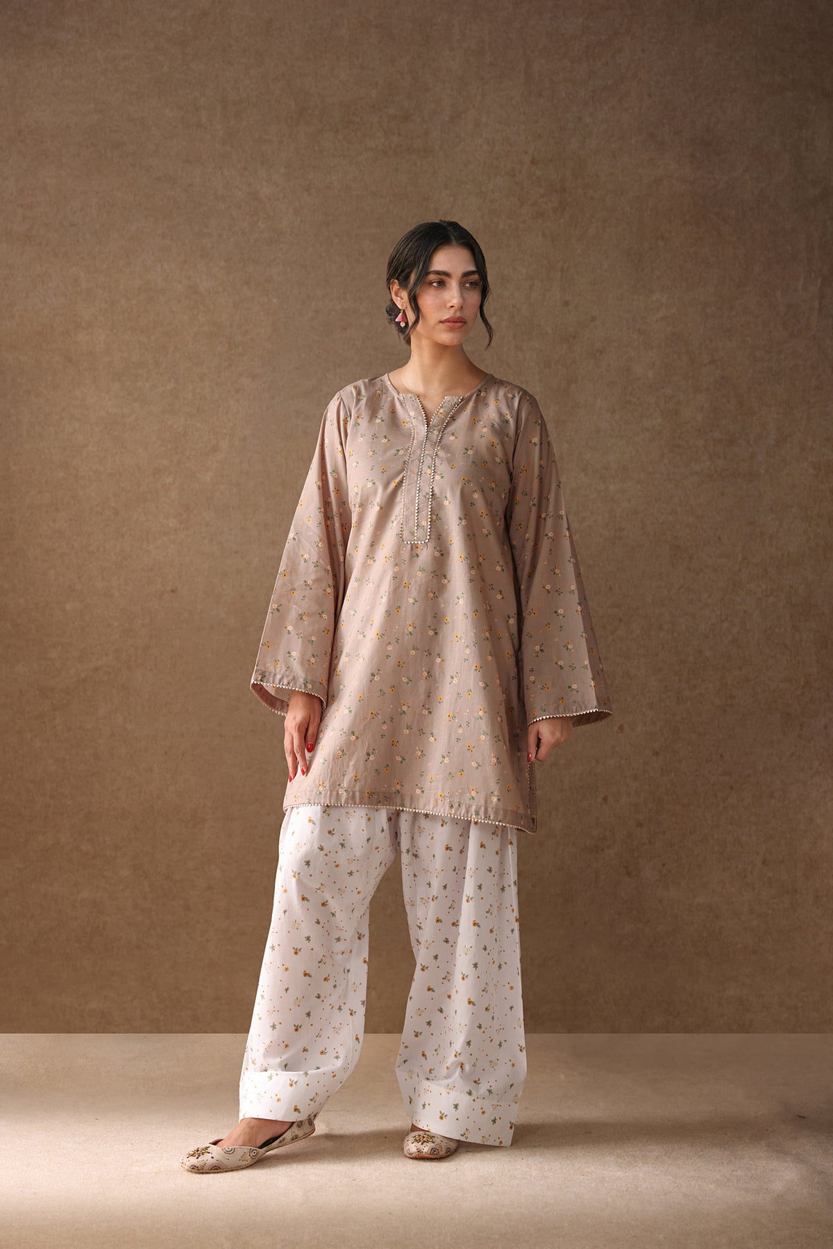 Mauve Ditsy Floral Set