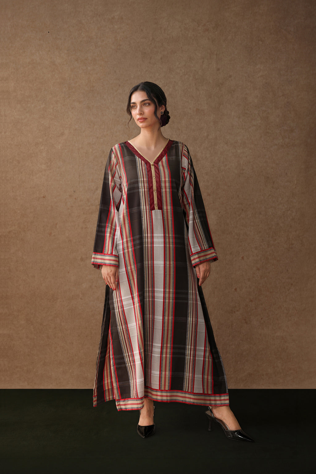 Terracotta Stripe Kurta