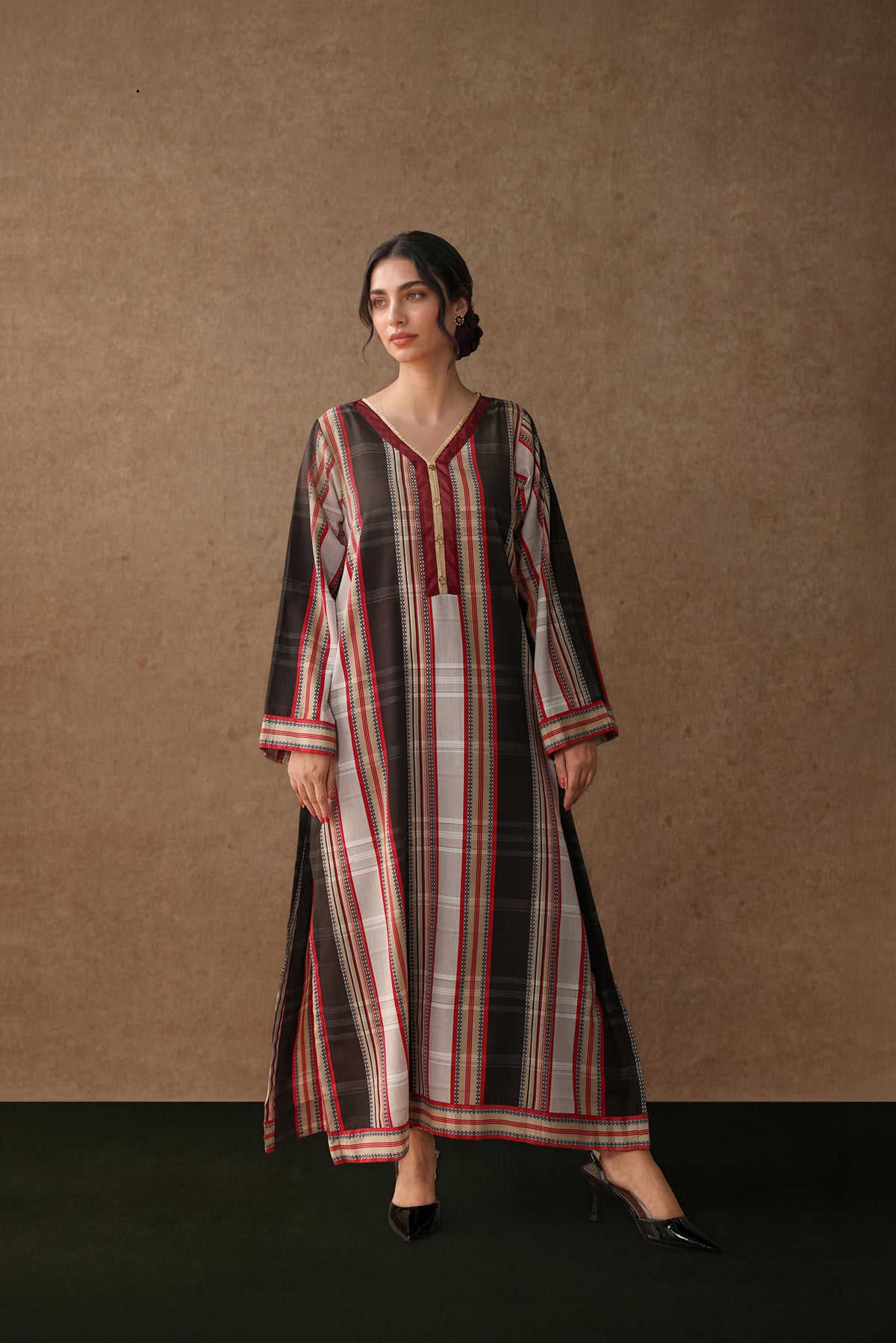Terracotta Stripe Kurta