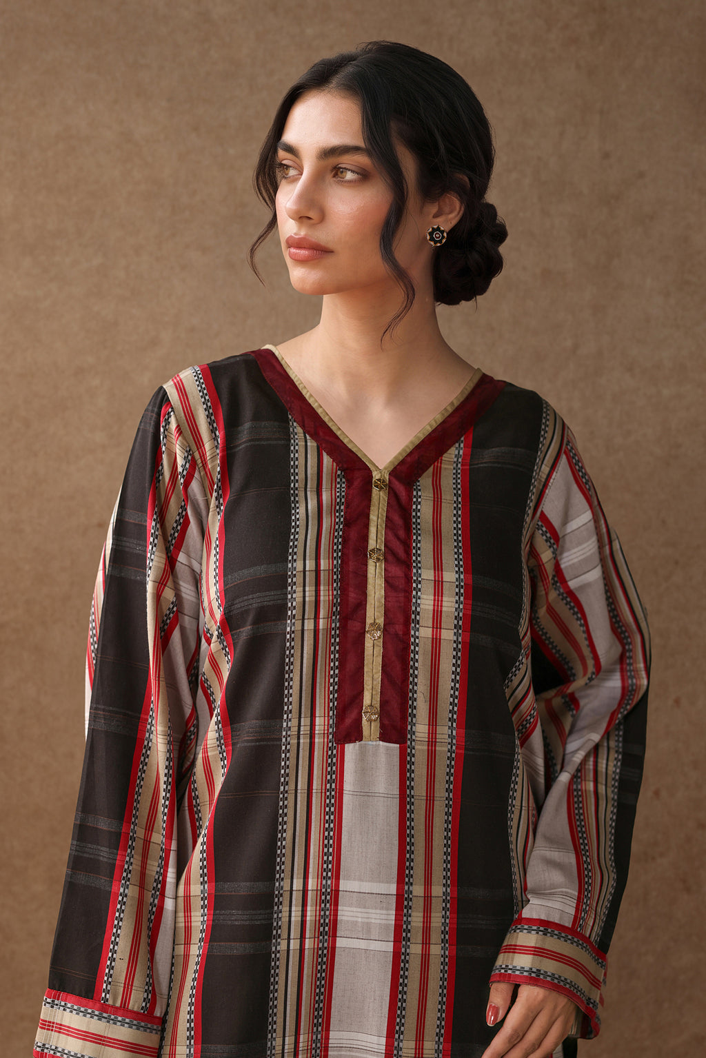 Terracotta Stripe Kurta